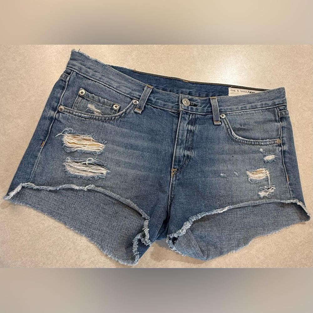 rag & bone Blue Jean Shorts